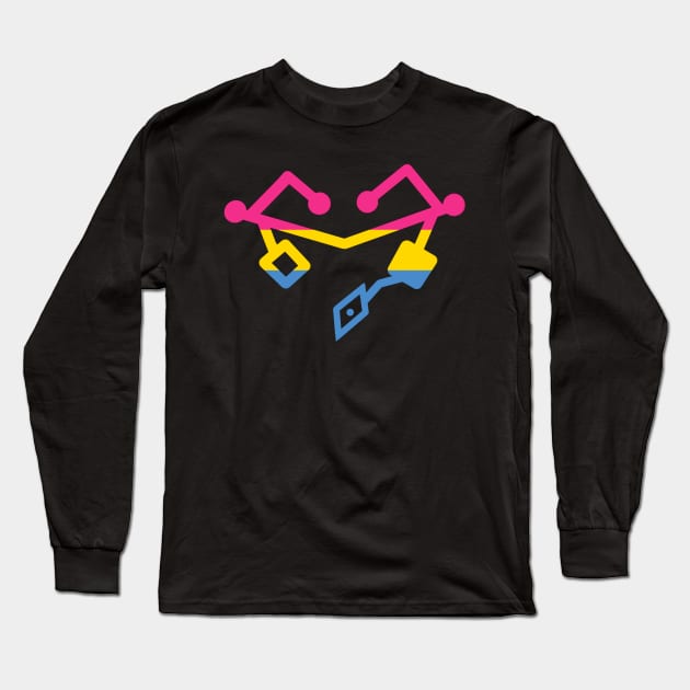 Pansexual Pride Heart Long Sleeve T-Shirt by Khalico